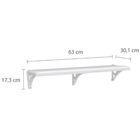 Prateleira Multiuso Branca Com Suporte | 60x30cm | Astra | Ki